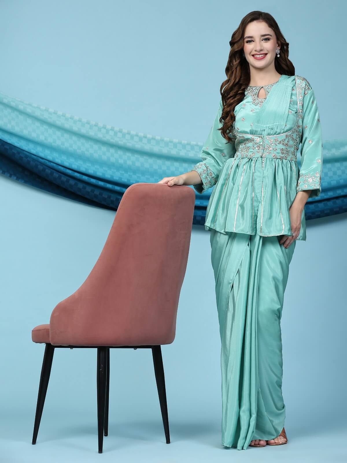 Silk Satin Ready To Wear Saree Collection for Effortless Elegance - Posyfish.in