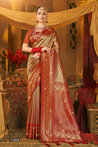 Wedding & Party Wear Kanjivaram Silk Saree for Women - Premium Ethnic Traditional Wear - Posyfish.in