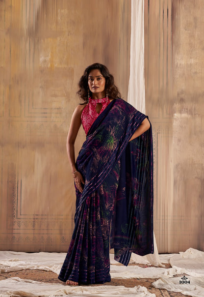 Georgette Chiffon Embroidery Saree