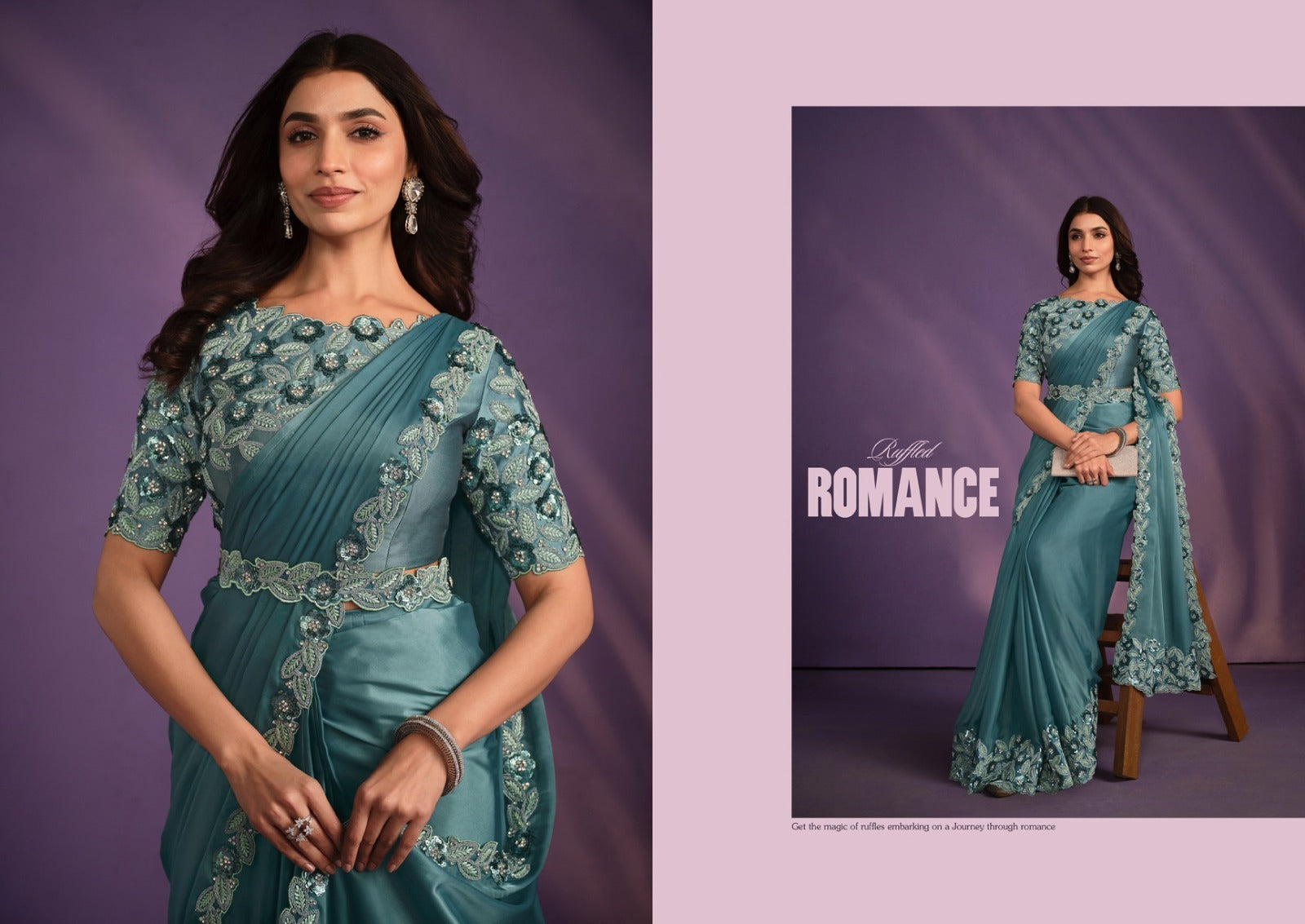 Exotica Designer Heavy Ready To Wear Saree Collection for Stunning Party Wear - Posyfish.in