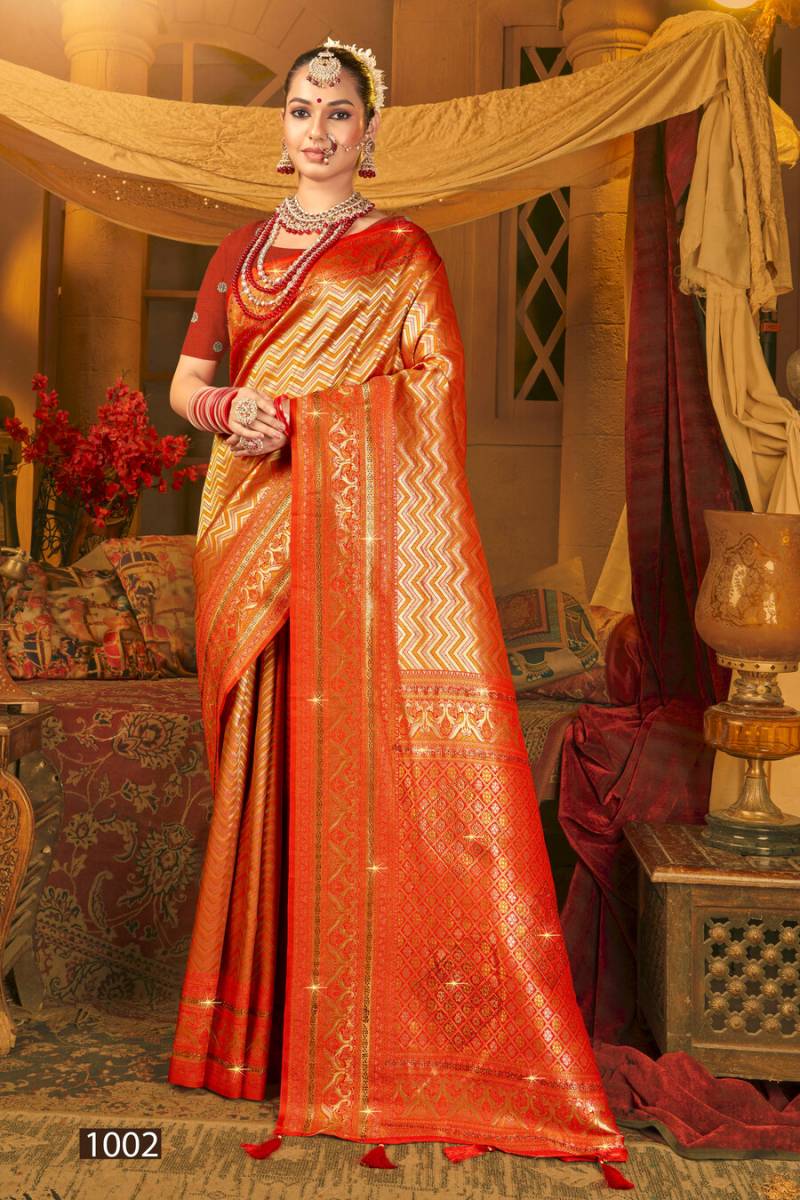 Wedding & Party Wear Kanjivaram Silk Saree for Women - Premium Ethnic Traditional Wear - Posyfish.in