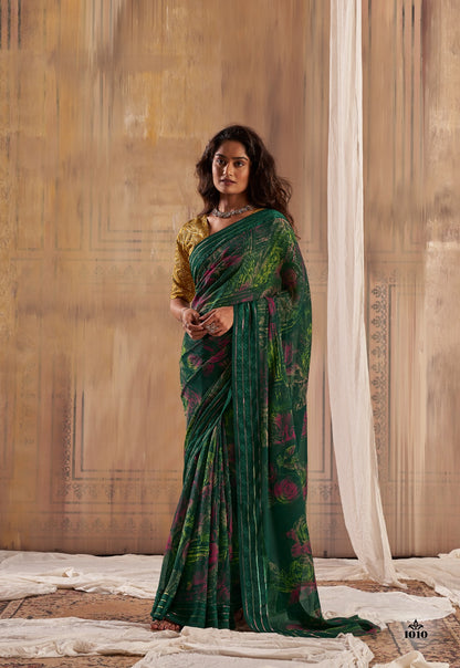 Georgette Chiffon Embroidery Saree