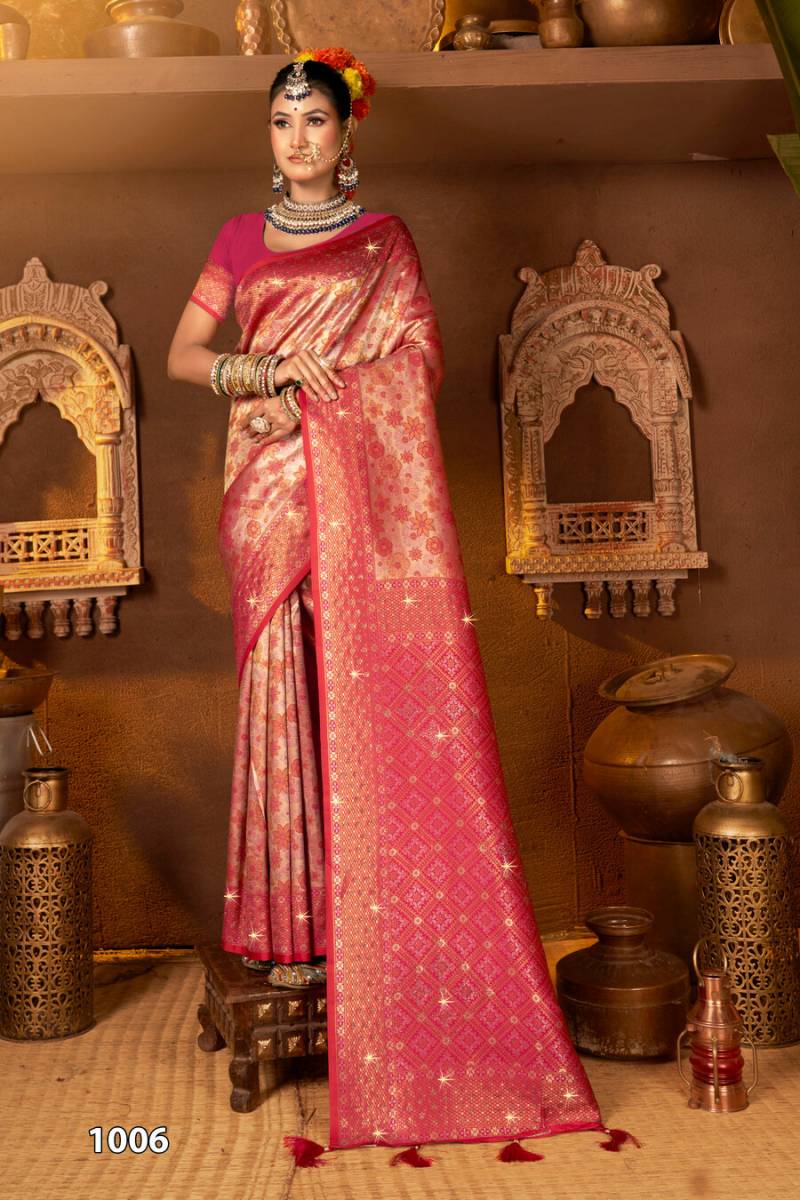 Premium Silk Swarovski Saree for Women - Luxury Ethnic Wear Collection - Posyfish.in